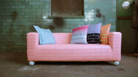 Produkte Bemz, IKEA Klippan Sofa mit Bezug von Katarina Wiklund